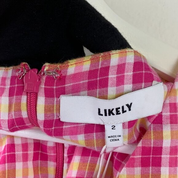NWT LIKELY Kai Check Dress - Picture 8 of 11
